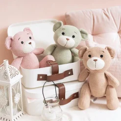 Teddy Bear Chuck Knitted Plush Soft Toy Brown (22cmST)