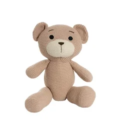 Teddy Bear Chuck Knitted Plush Soft Toy Brown (22cmST)
