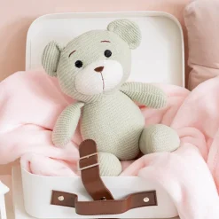 Teddy Bear Chuck Knitted Plush Soft Toy Soft Green (22cmST)