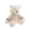 Teddy Bear Frank w Knitted Top Plush Soft Toy White (35cmST)