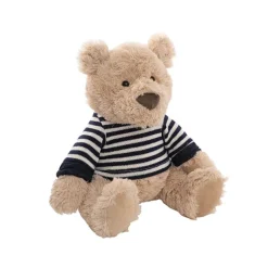 Teddy Bear Frank w Knitted Top Plush Soft Toy Brown (35cmST)