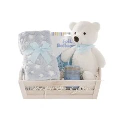 Teddy Bear Jamie Gift Baby Hamper Soft Blue