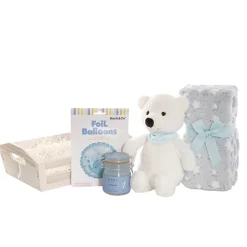 Teddy Bear Jamie Gift Baby Hamper Soft Blue