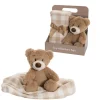 Teddy Bear Louie Gift Pack Bear and Blanket Brown (21cmST)