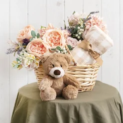 Teddy Bear Louie Gift Pack Bear and Blanket Brown (21cmST)
