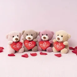 Teddy Bear Nelson w Love Heart Plush Toy Brown (14cmST)