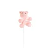 Teddy Bear w Bow Pick Pack 3 Flocked Pink (30.5cmH)