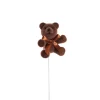 Teddy Bear w Bow Pick Pack 3 Flocked Brown (30.5cmH)