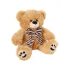 Teddy Bear Wilson w Striped Bow Brown (30cmST)