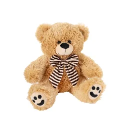 Teddy Bear Wilson w Striped Bow Brown (30cmST)