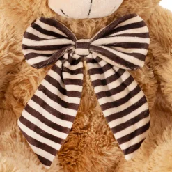 Teddy Bear Wilson w Striped Bow Brown (30cmST)