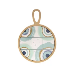 The Eye Bamboo Ceramic Paddle Board Beige (22x30x1.5cmH)