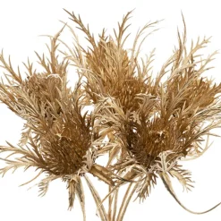 Thistle Flower Bouquet Metallic Gold (31cmH)