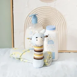 Thomas Giraffe Hand Rattle Baby Blue & Brown (15cmHT)