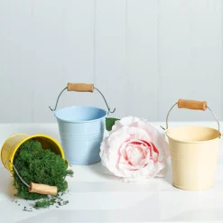 Tin Bucket Bambino Baby Blue (8Dx7cmH)