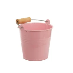 Tin Bucket Bambino Baby Pink (8Dx7cmH)