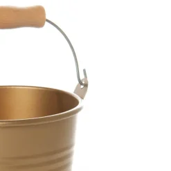 Tin Bucket Bambino Brass Gold (8Dx7cmH)