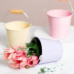 Tin Bucket Bambino Lavender (8Dx7cmH)