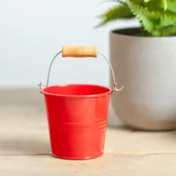 Tin Bucket Bambino Red (8Dx7cmH)