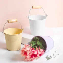 Tin Bucket Bambino White (8Dx7cmH)