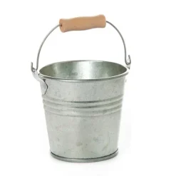 Tin Bucket Bambino Zinc Silver(8Dx7cmH)