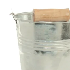 Tin Bucket Bambino Zinc Silver(8Dx7cmH)