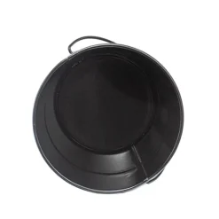Tin Bucket with Handle Black (12.5Dx10.5cmH)