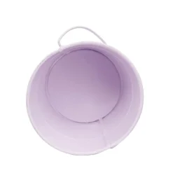 Tin Bucket with Handle Lavender (12.5Dx10.5cmH)