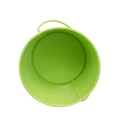 Tin Bucket with Handle Lime (12.5Dx10.5cmH)