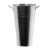 Tin Conical Display Vase with side Handle Zinc (22x41cmH)