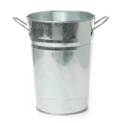 Tin Conical Display Vase with side Handle Zinc (15x20cmH)