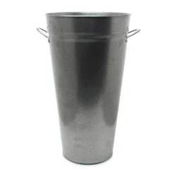 Tin Conical Display Vase side Handle Hammer Zinc (22x41cmH)