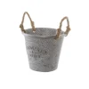 Tin Country Rustic Bucket Zinc (17.5x14cmH)