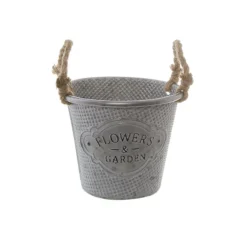 Tin Country Rustic Bucket Zinc (17.5x14cmH)