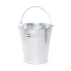 Tin Metal Pail Bucket w Handle 13lt Zinc Silver (27Dx28cmH)