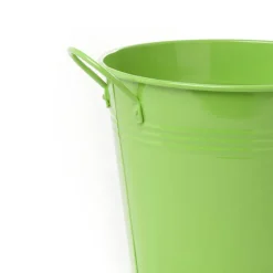 Tin Pot Large side Handles Lime (18Dx15cmH)