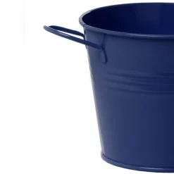 Tin Pot Medium side Handles Dark Blue (15.5Dx12cmH)