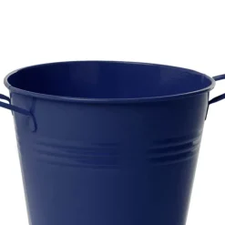 Tin Pot Medium side Handles Dark Blue (15.5Dx12cmH)