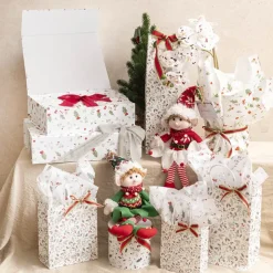 Tissue Paper Christmas Holly Pack 100 17gsm (50x75cm)