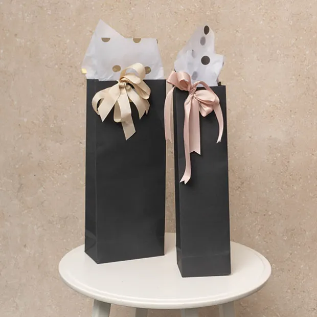 Tissue Paper Inspo Black Spots Pk100 17gsm White (50x75cm)