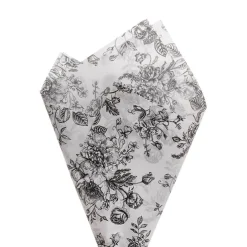 Tissue Paper Inspo Florals Pk100 21gsm Black White(50x75cm)