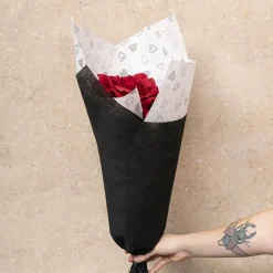 Tissue Paper Inspo Hearts Pk100 21gsm Black White (50x75cm)