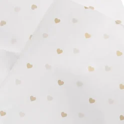 Tissue Paper Inspo Hearts Pk100 21gsm Gold White (50x75cm)
