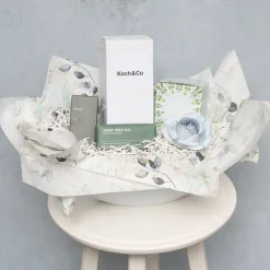 Tissue Paper Luxe Leaves Pk100 28gsm White (50x75cm)