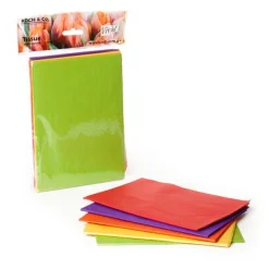 Tissue Paper M Pack 24 Acid Free 17gsm Mix Brights (50x75cm)