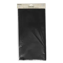 Tissue Paper Pack 100 Acid Free 17gsm Black (50x75cm)