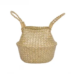 Tonga Seagrass Planter Pot Natural (16x13x15cmH)