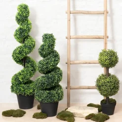 Topiary Spiral Tree Boxwood UV Resistant Green (120cmH)