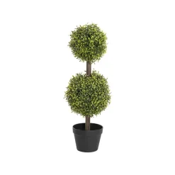 Topiary Tree 2 Ball Faux Boxwood UV Resistant Green (70cmH)