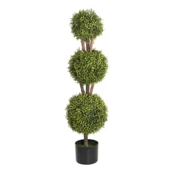 Topiary Tree 3 Ball Faux Boxwood UV Resistant Green (120cmH)
